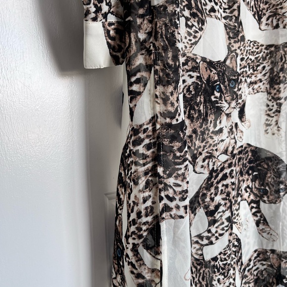 H&M Conscious Collection Sheer Cat Maxi Duster / Shirtdress - Picture 8 of 10